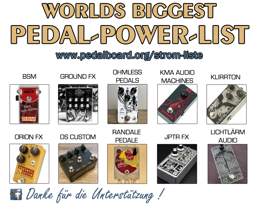 Pedal Power List | Effect Pedal Power | Strom