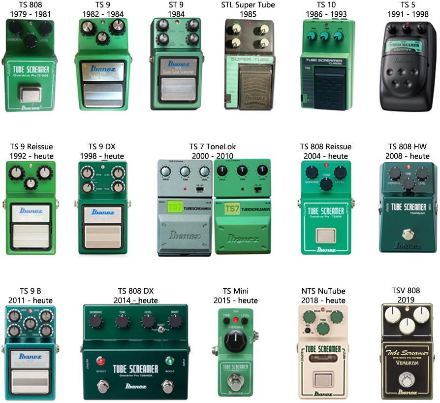 ibanez tubescreamer year history