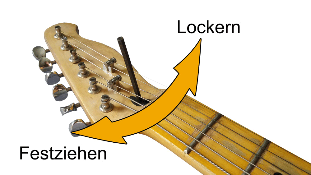 gitarrenhals spannstab halskruemmung einstellen